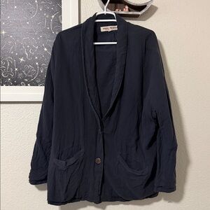 Free People Oversized 100% Cotton Gauze Blazer Womens Size Small